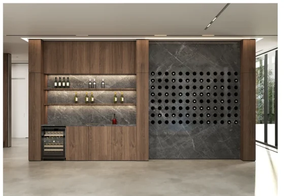Wine cellar presentation sheet · Design visualization · Collaborative professional project