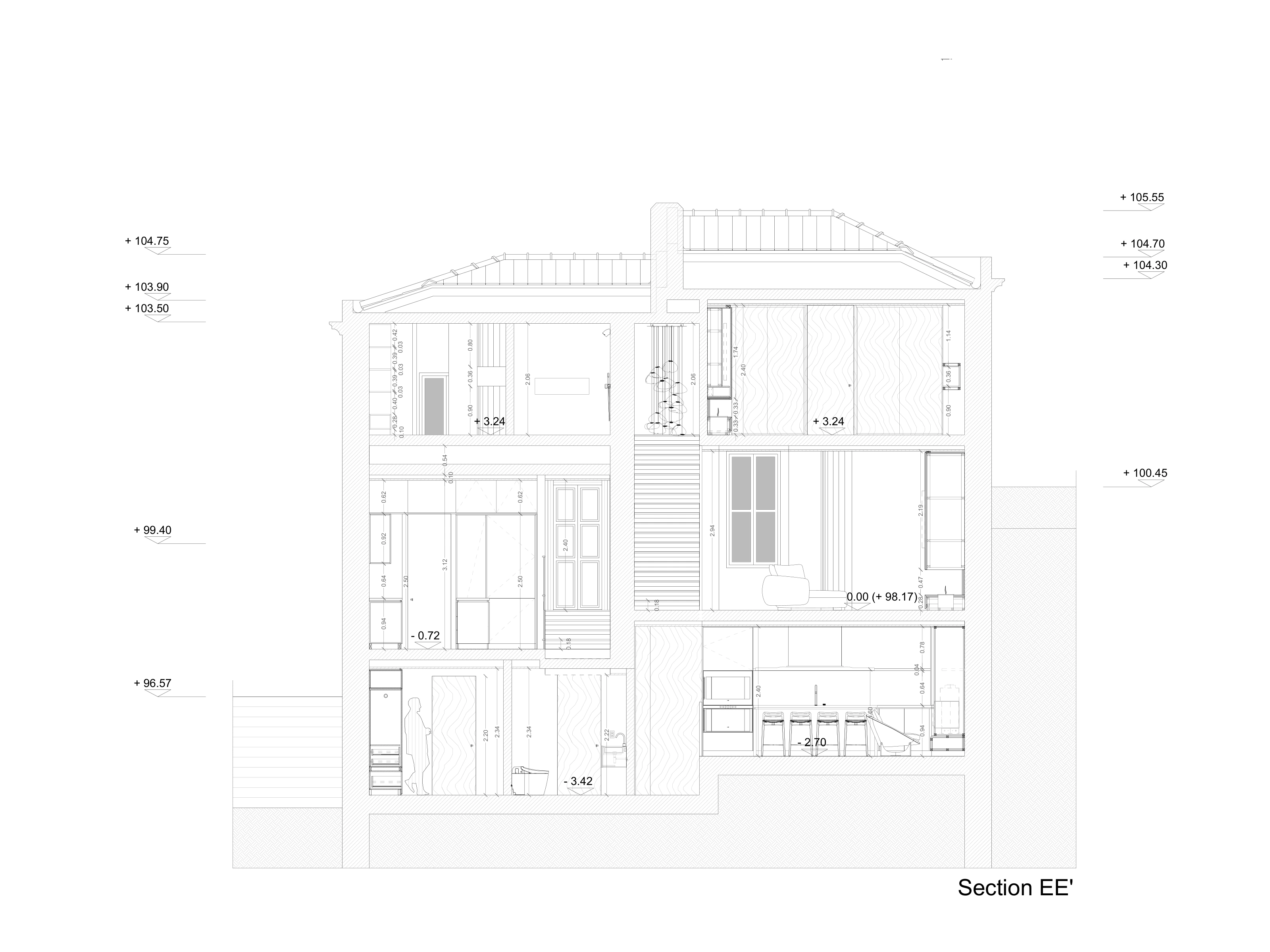 Section E–E · Technical drawing