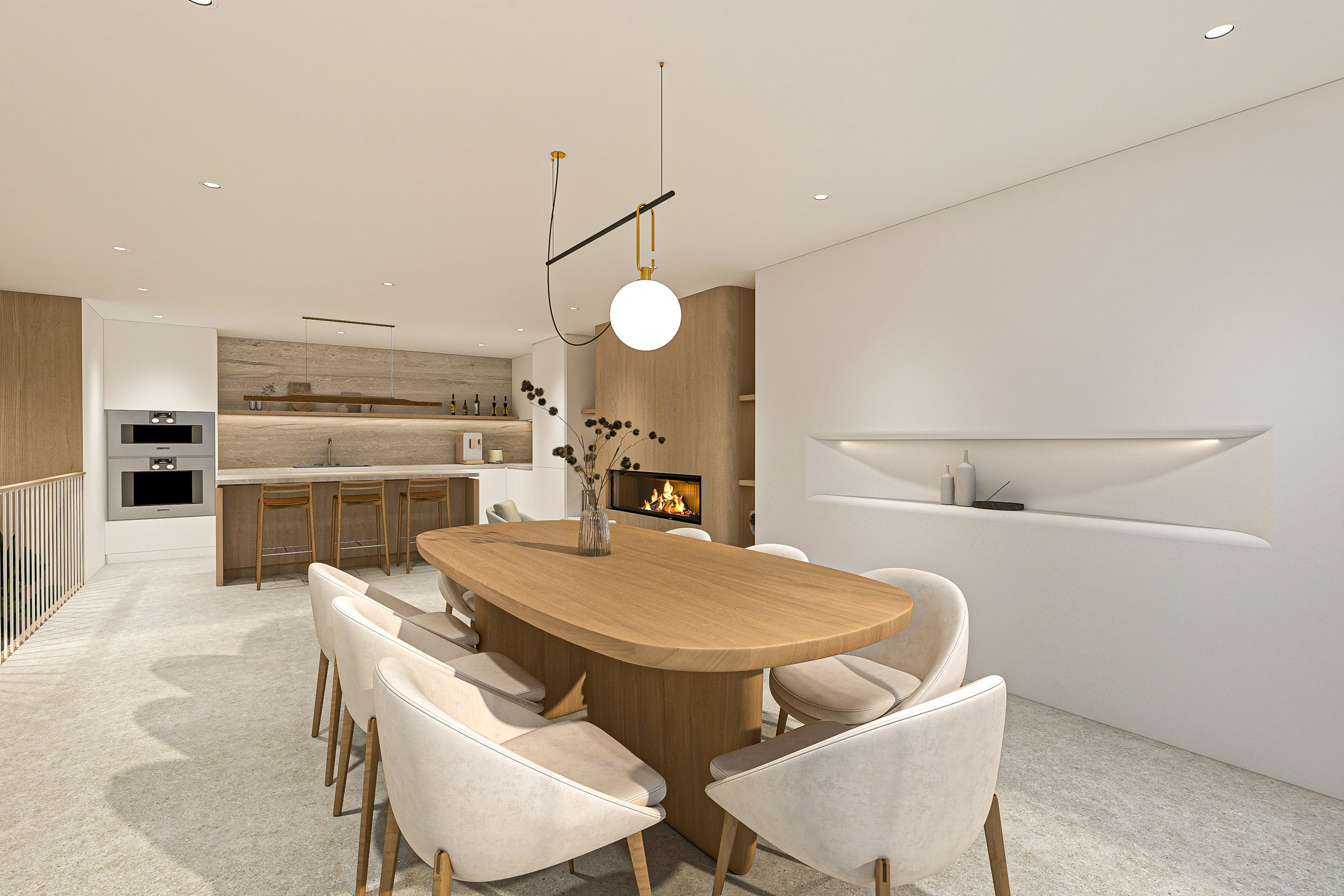 Kitchen and dining, Lisa’s House · Design visualization