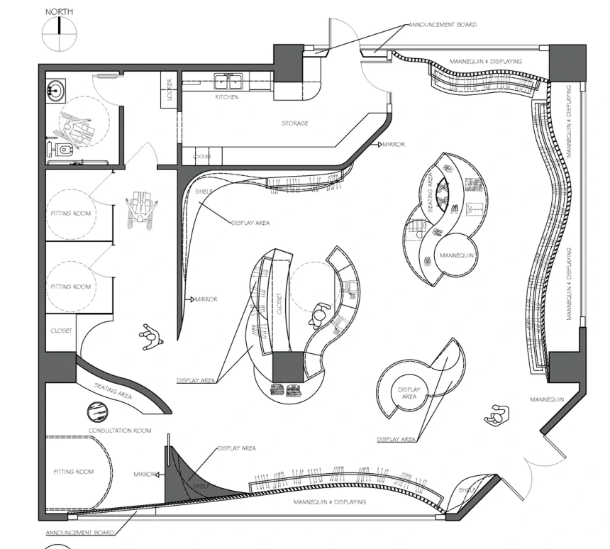 Retail floor plan · Technical drawing