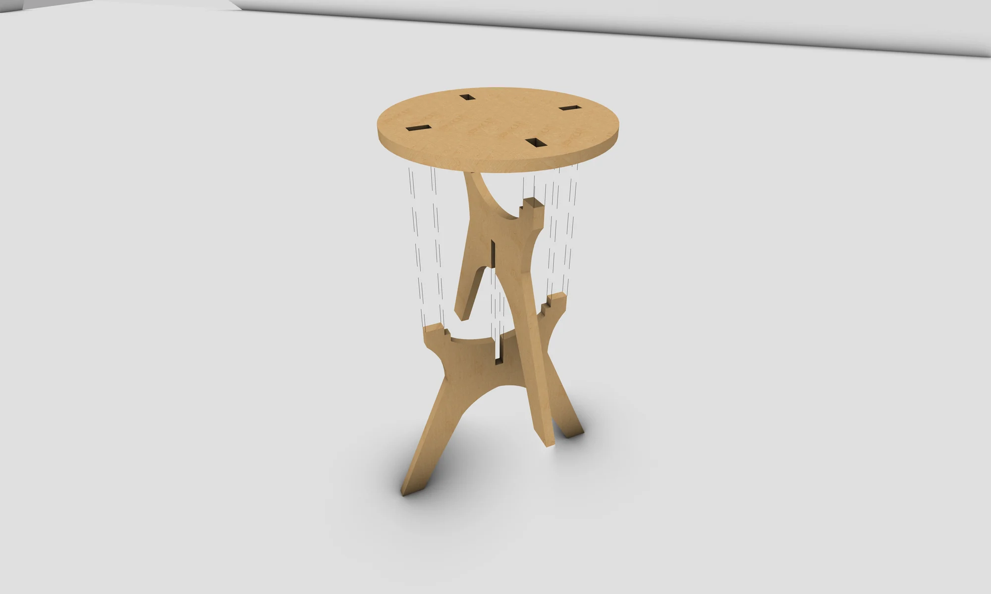 Tall stool design · Design visualization