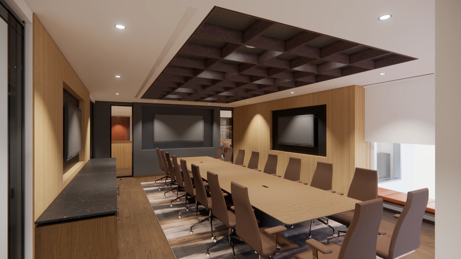 Boardroom, presentation wall · Design visualization · Aida Soleymani · Project Designer · Collaborative professional project