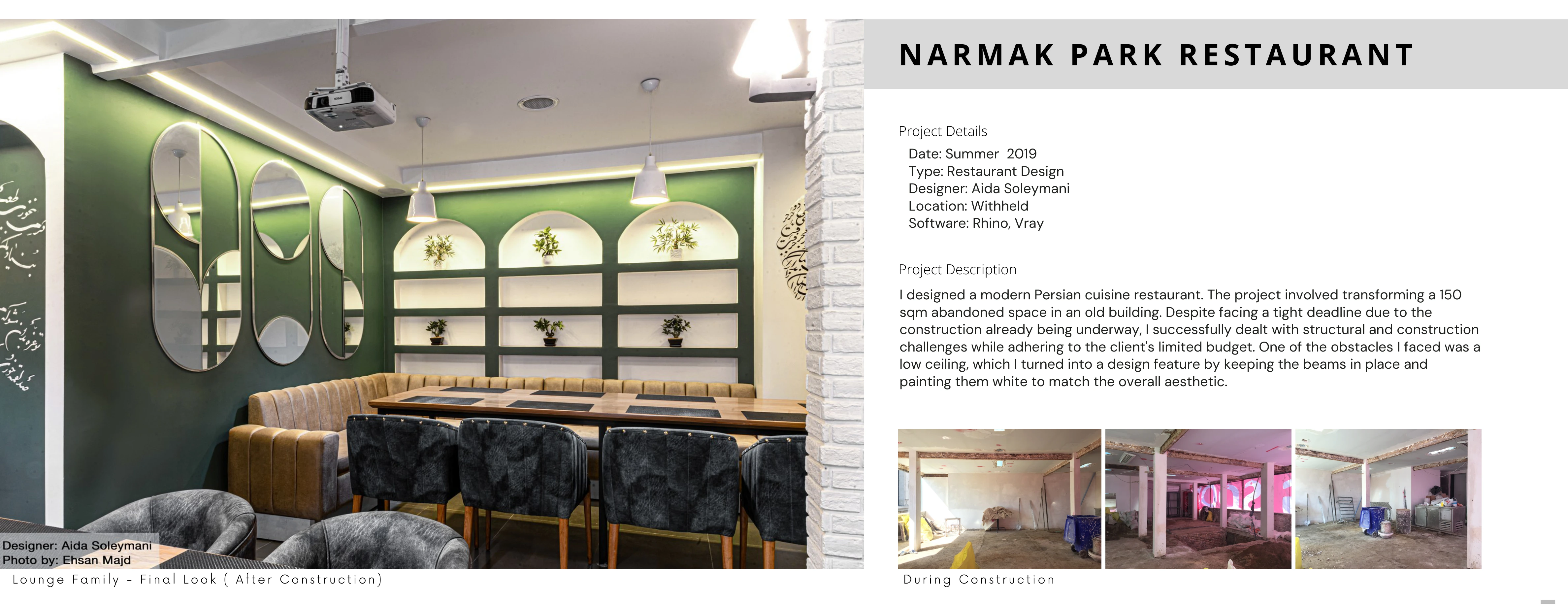 Project story / Construction & completed interior